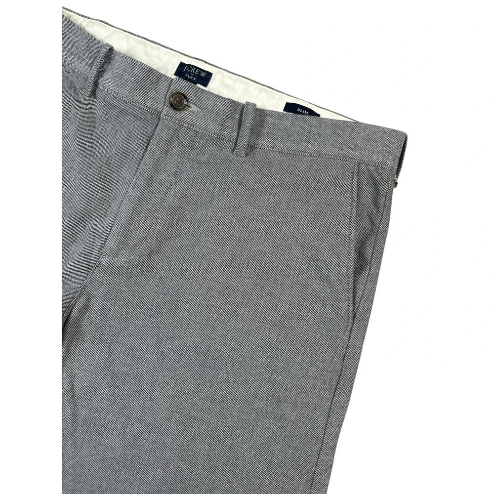 J.Crew Flex Slim Chino Pants Mens Tag 34x32 Real Sz 36x30.5 Stretch Textured